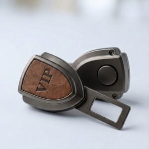 VIP Seatbelt Buckle extender brown leather